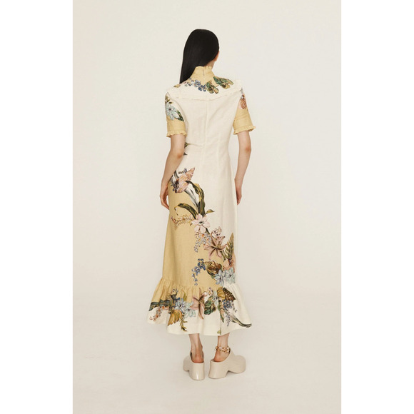 ALEMAIS OLEANDER MIDI DRESS US 4 AU 8 - Picture 3 of 8